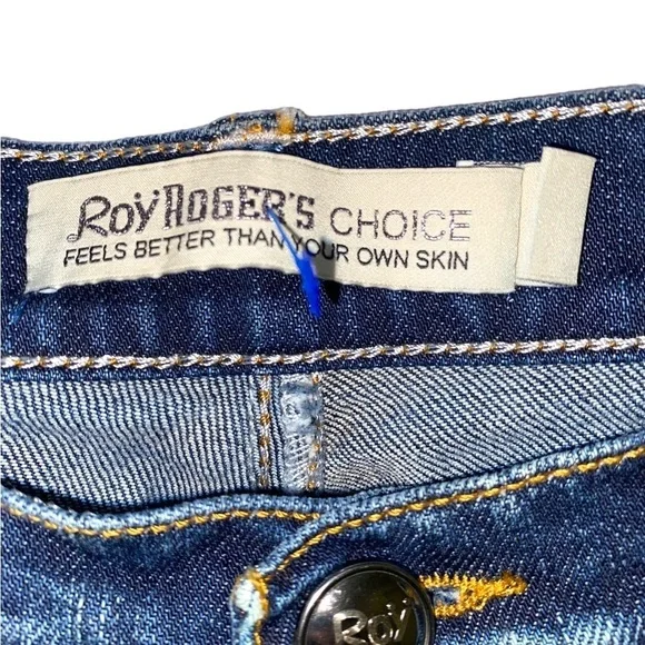 NWT Roy Rogers Dotty Straight Leg Dark Wash Jeans Size 26 - Picture 4 of 10